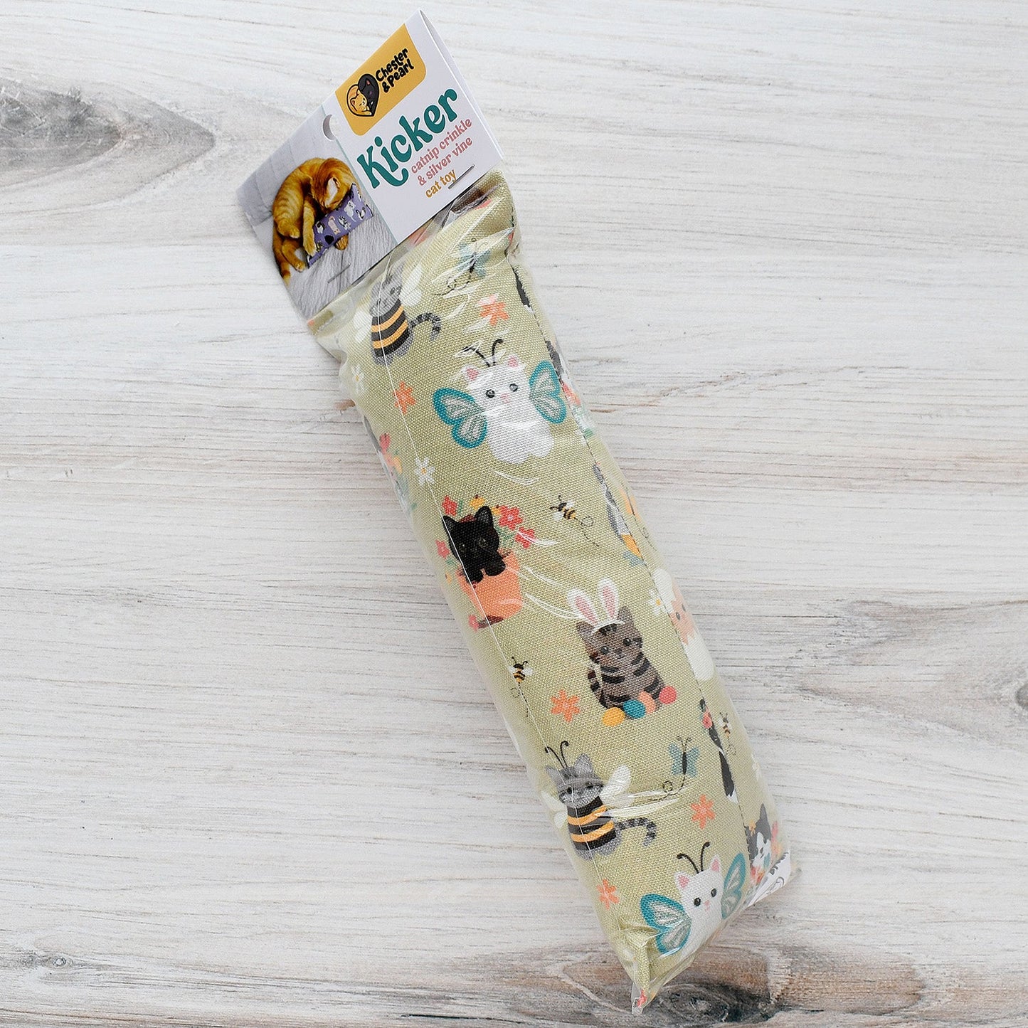 Springtime Kicker Cat Toy - spring green