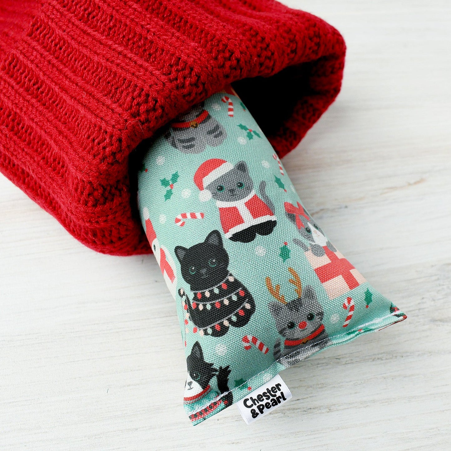 Festive Felines Kicker Cat Toy - mint