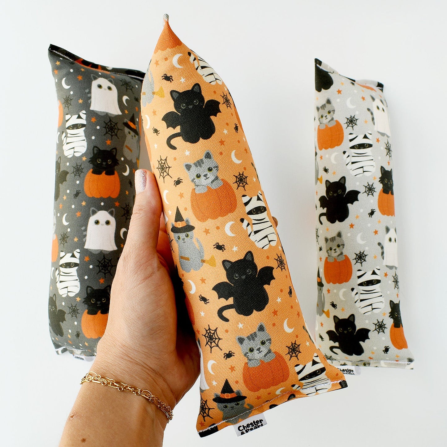 Spooky Sweeties Kicker Cat Toy - pumpkin