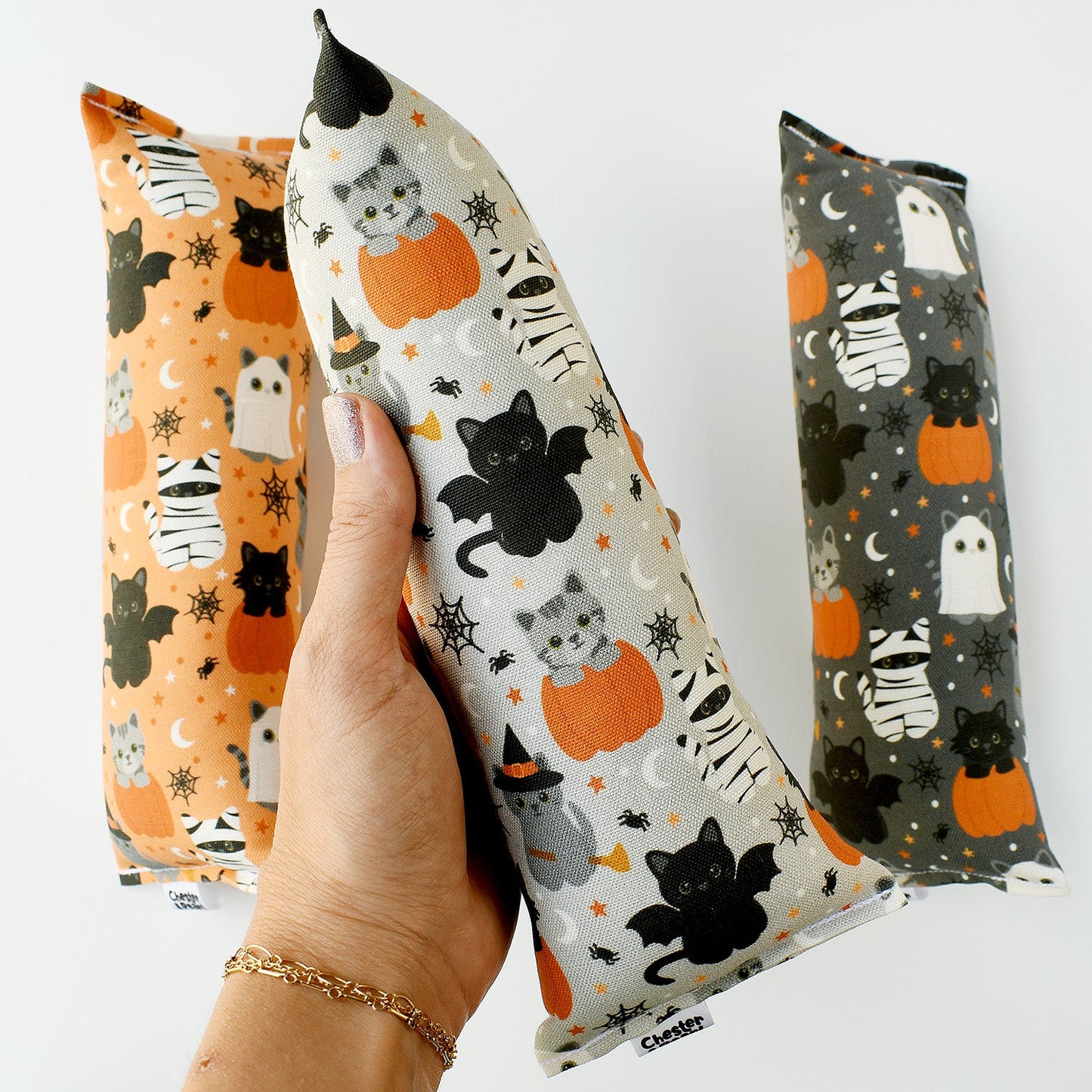 Spooky Sweeties Kicker Cat Toy - silver