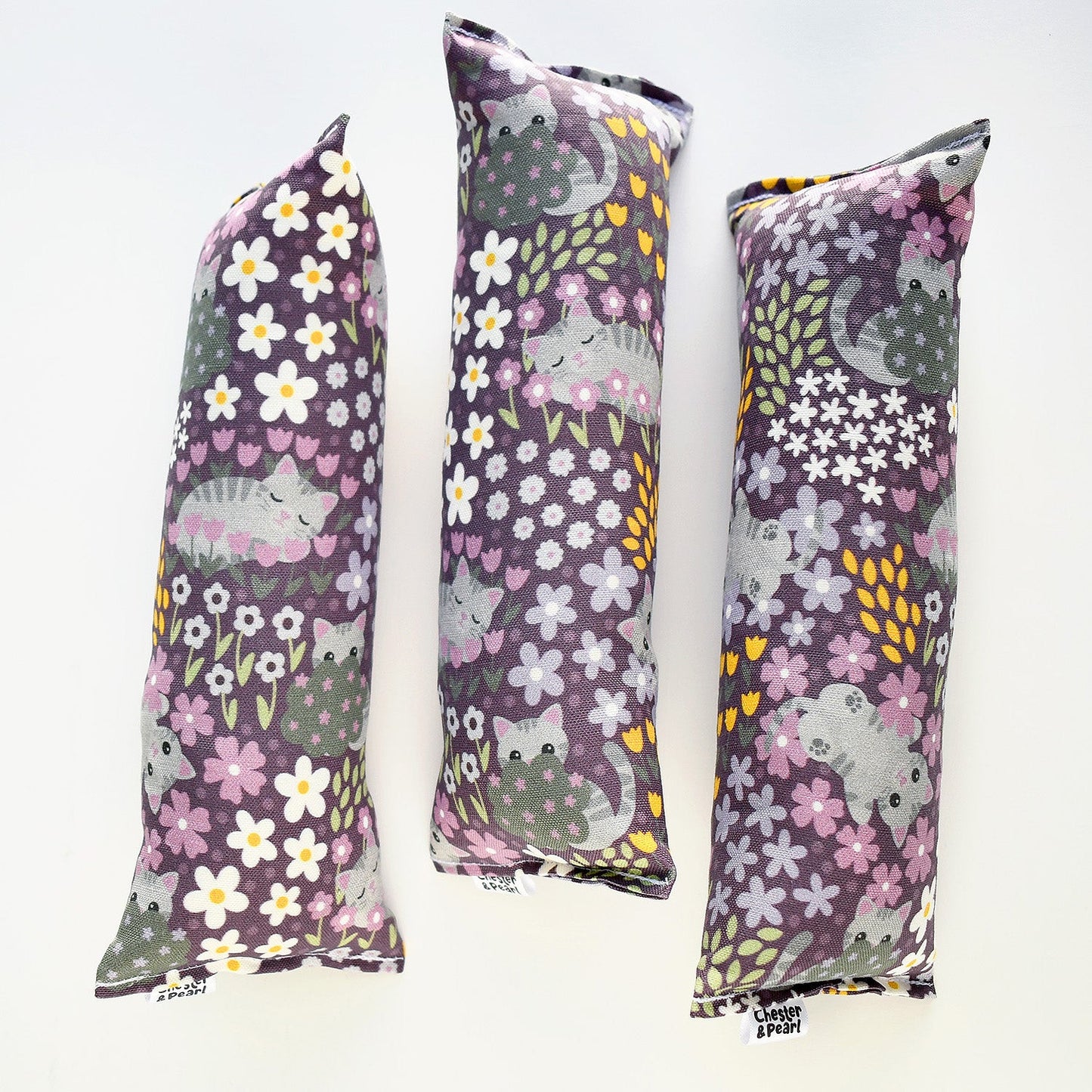 Tabby Cats in Flowers Kicker Cat Toy