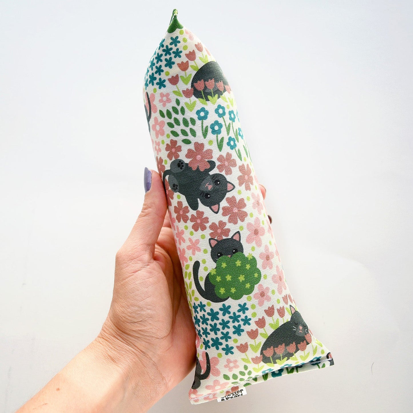 Black Cats in Flowers Kicker Cat Toy