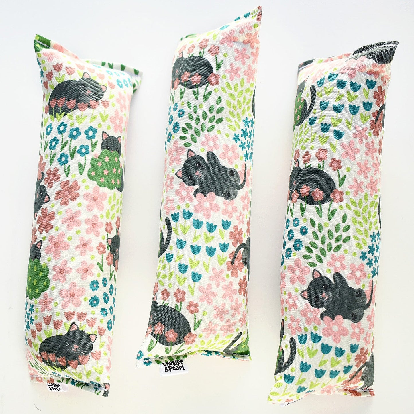 Black Cats in Flowers Kicker Cat Toy