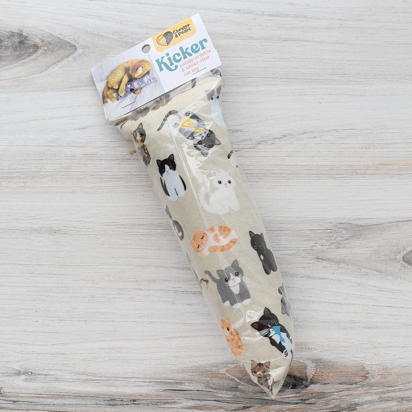 Foster Kittens Kicker Cat Toy - almond