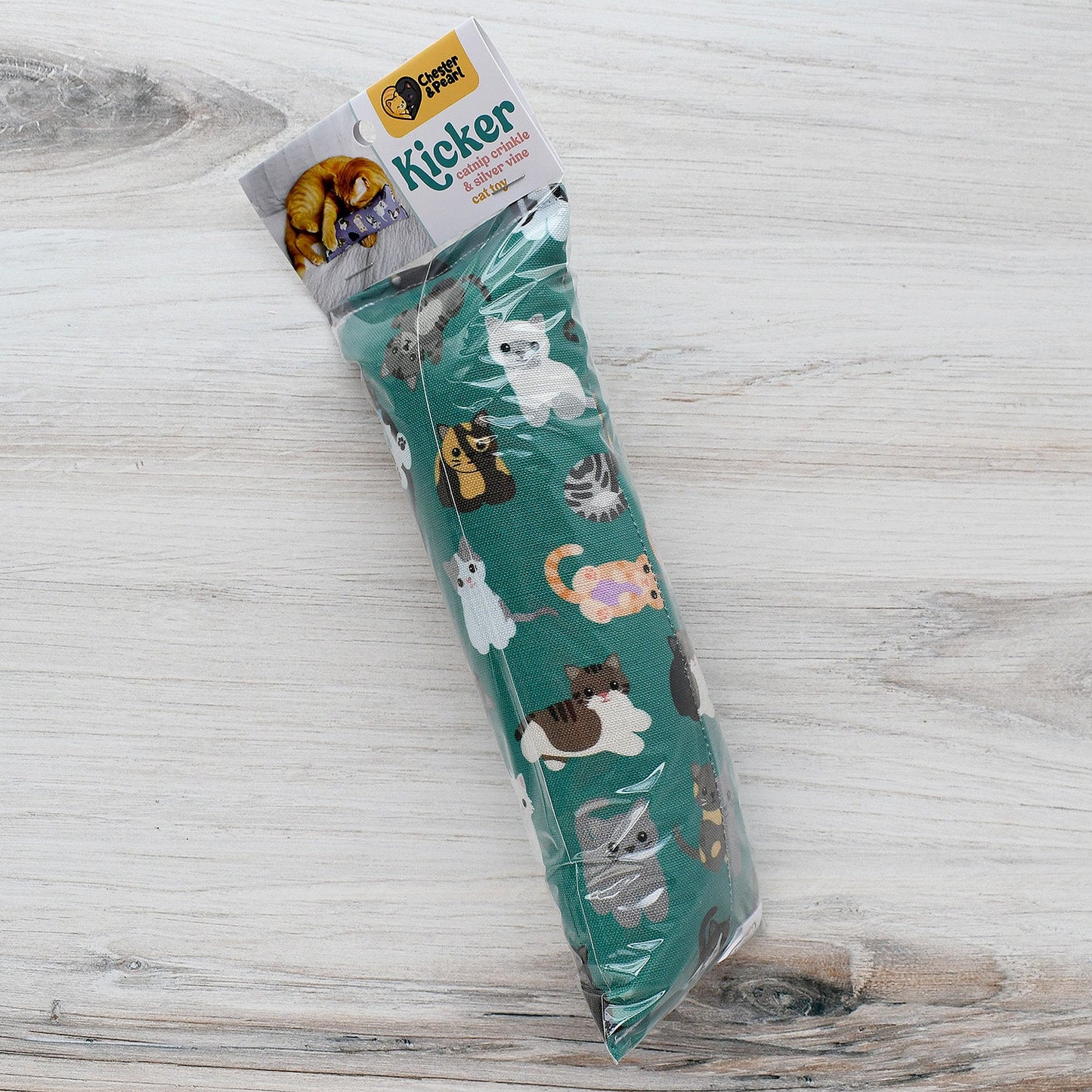 Foster Kittens Kicker Cat Toy - jade green