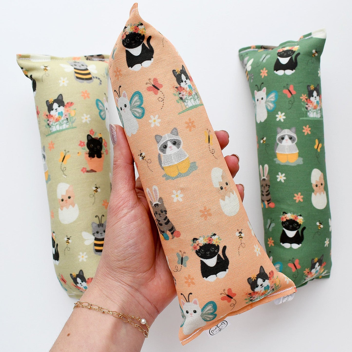 Springtime Kicker Cat Toy - peach