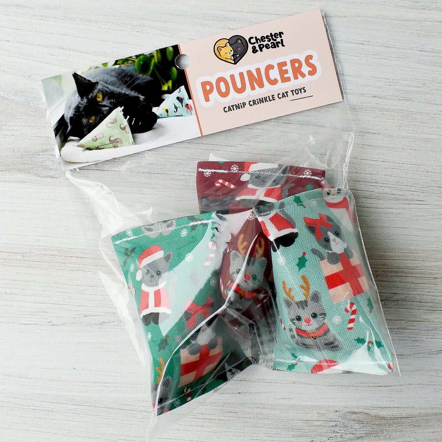 Festive Felines Pouncers Cat Toys